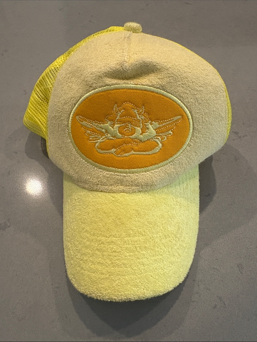 Boys Lie Yellow Terry Cloth Trucker Hat OS